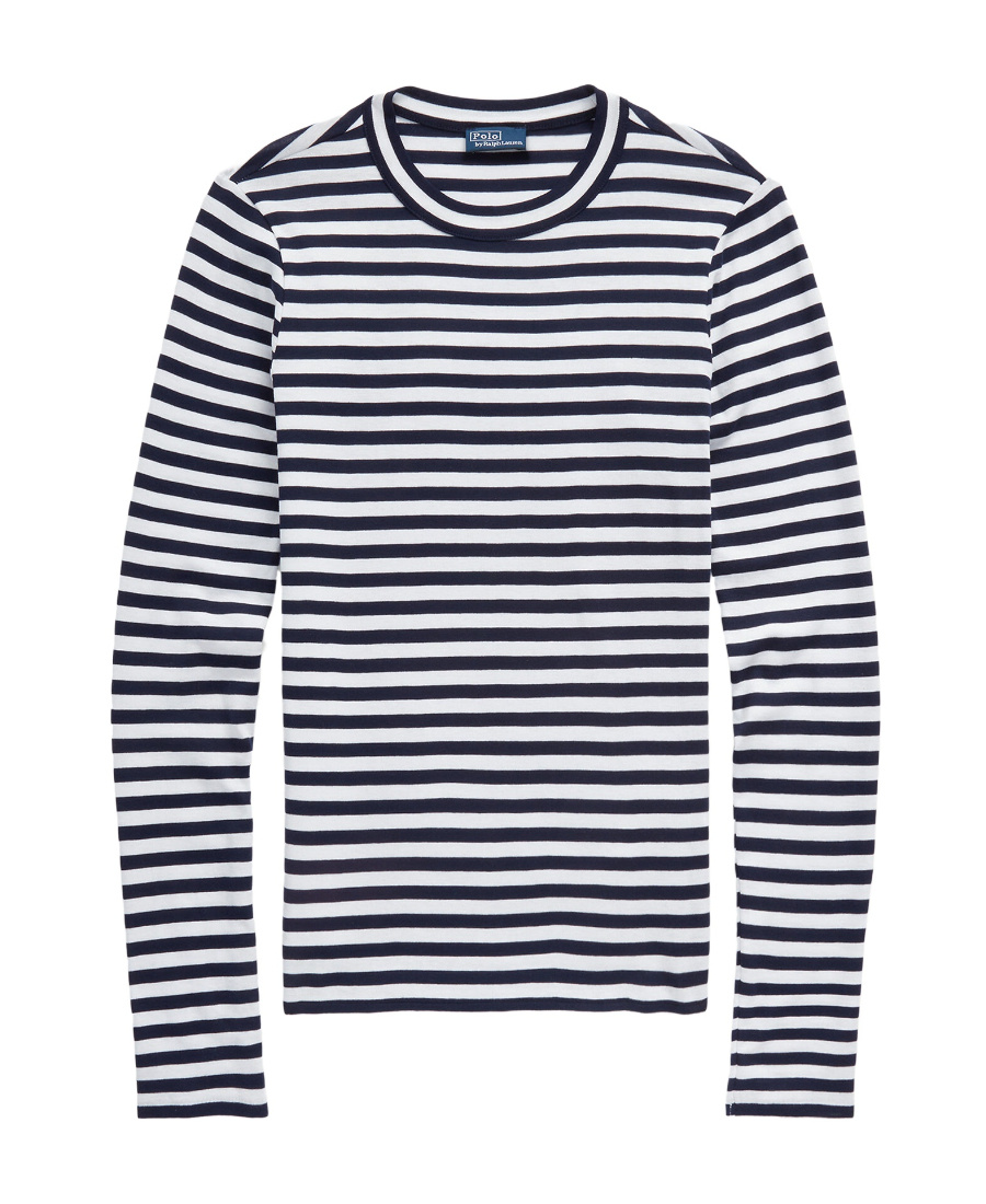Polo Ralph Lauren Striped Cotton Top In White