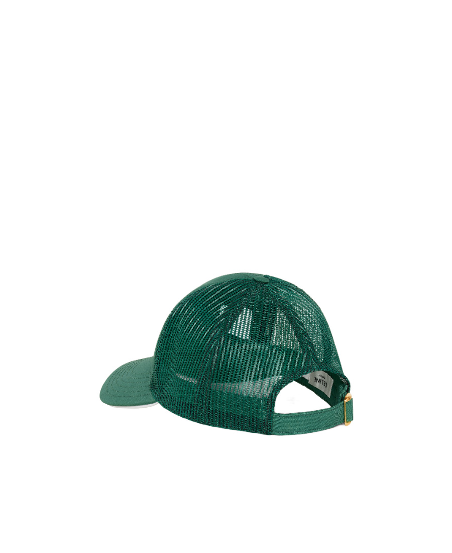 Celine Logo Letter Baseball Cap In Green
