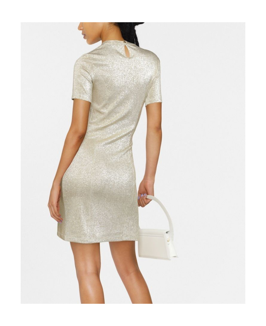 Rabanne Asymmetric Ruched Metallic Crepe Mini Dress In White