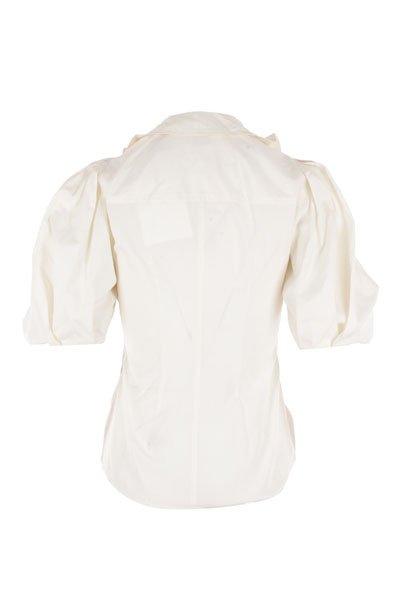 Shop Isabel Marant Ruffle-neck Ruched Blouse