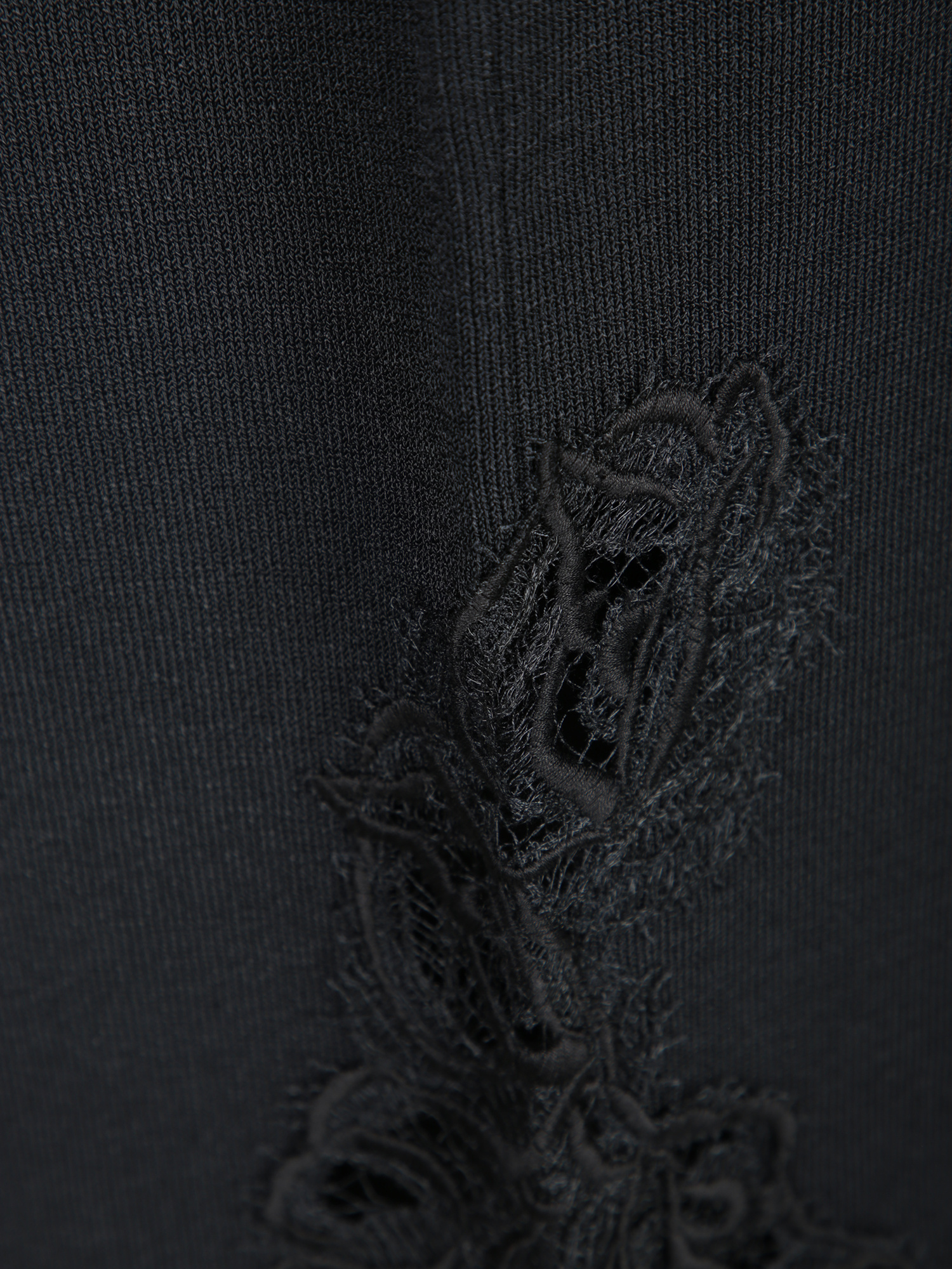 Ermanno Scervino Black Viscose Lace Trousers