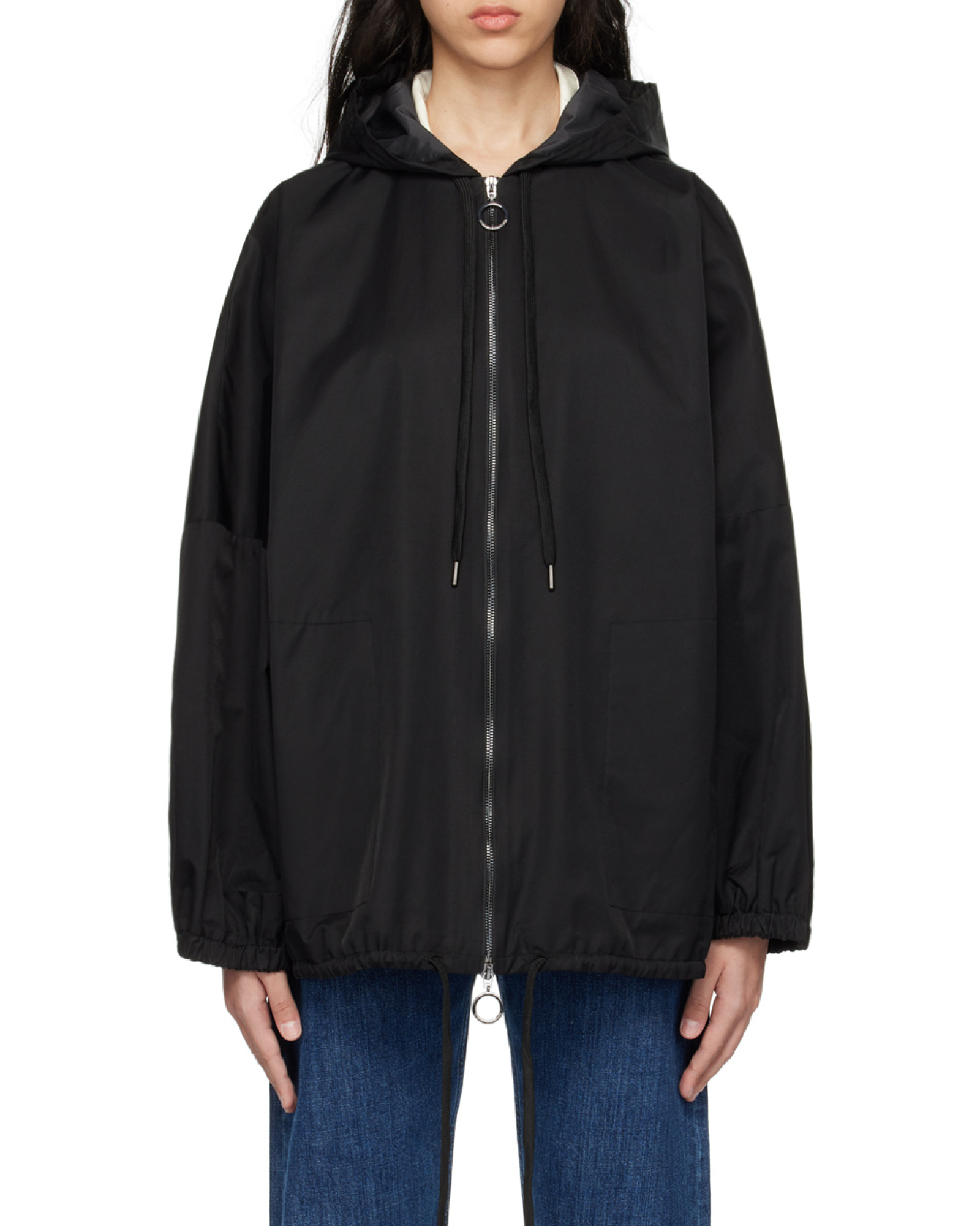 Studio Nicholson Alpine Drawstring-hood Jacket In Black