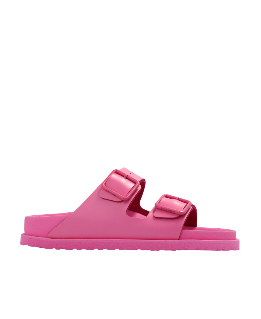 Shop Birkenstock Arizona Embossed-logo Slides In Pink