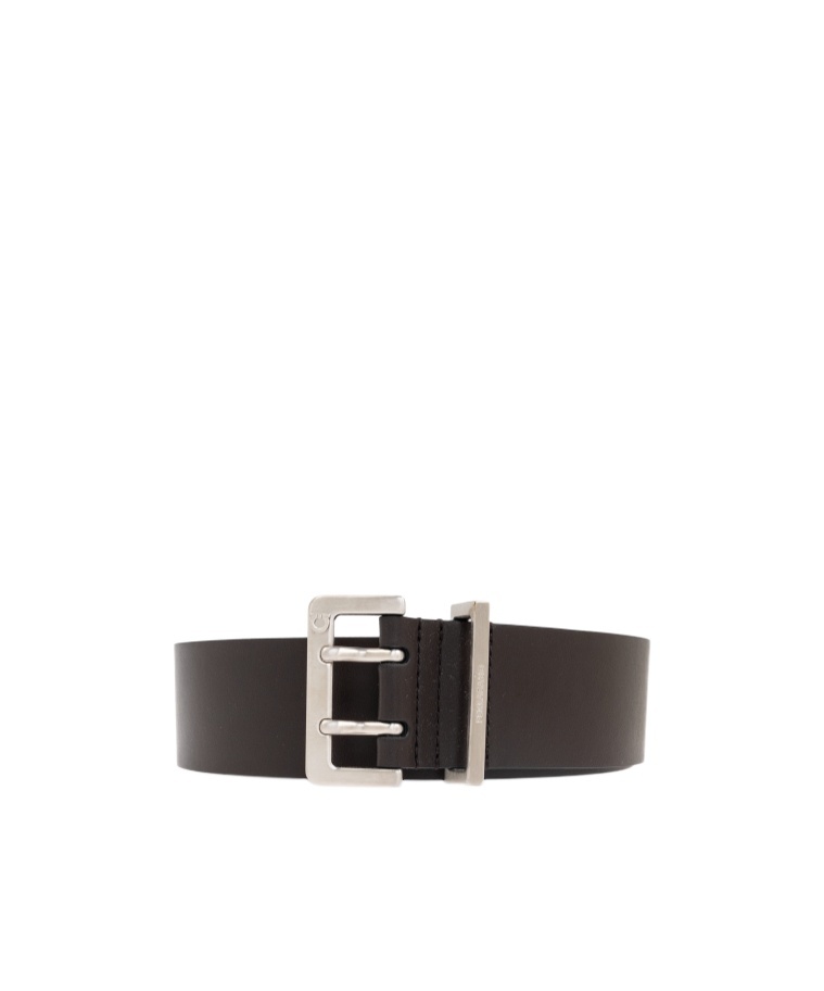 Ferragamo Double Buckle Belt In Black