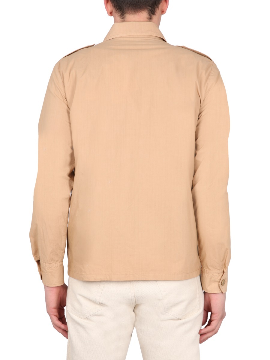 Aspesi Long-sleeve Cotton Shirt In Nude