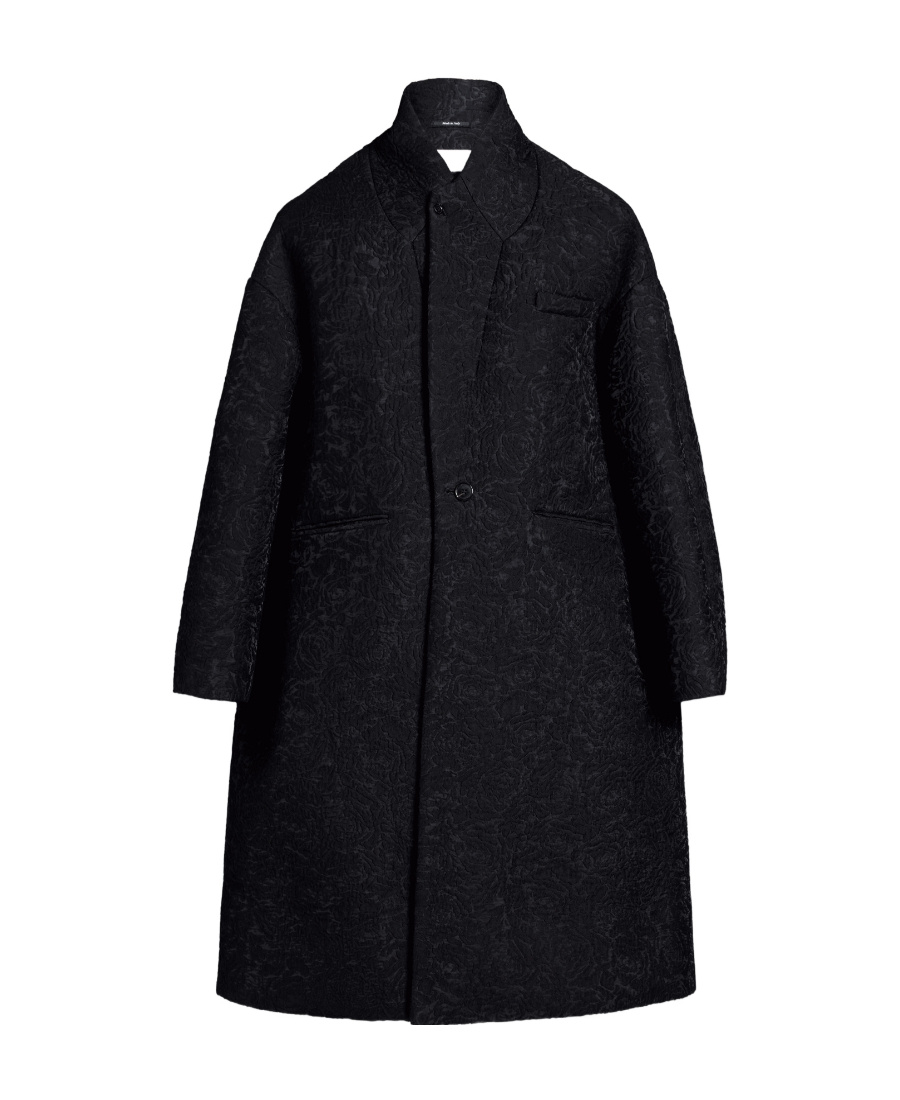 Maison Margiela Drop Shoulder Oversized Coat In Black