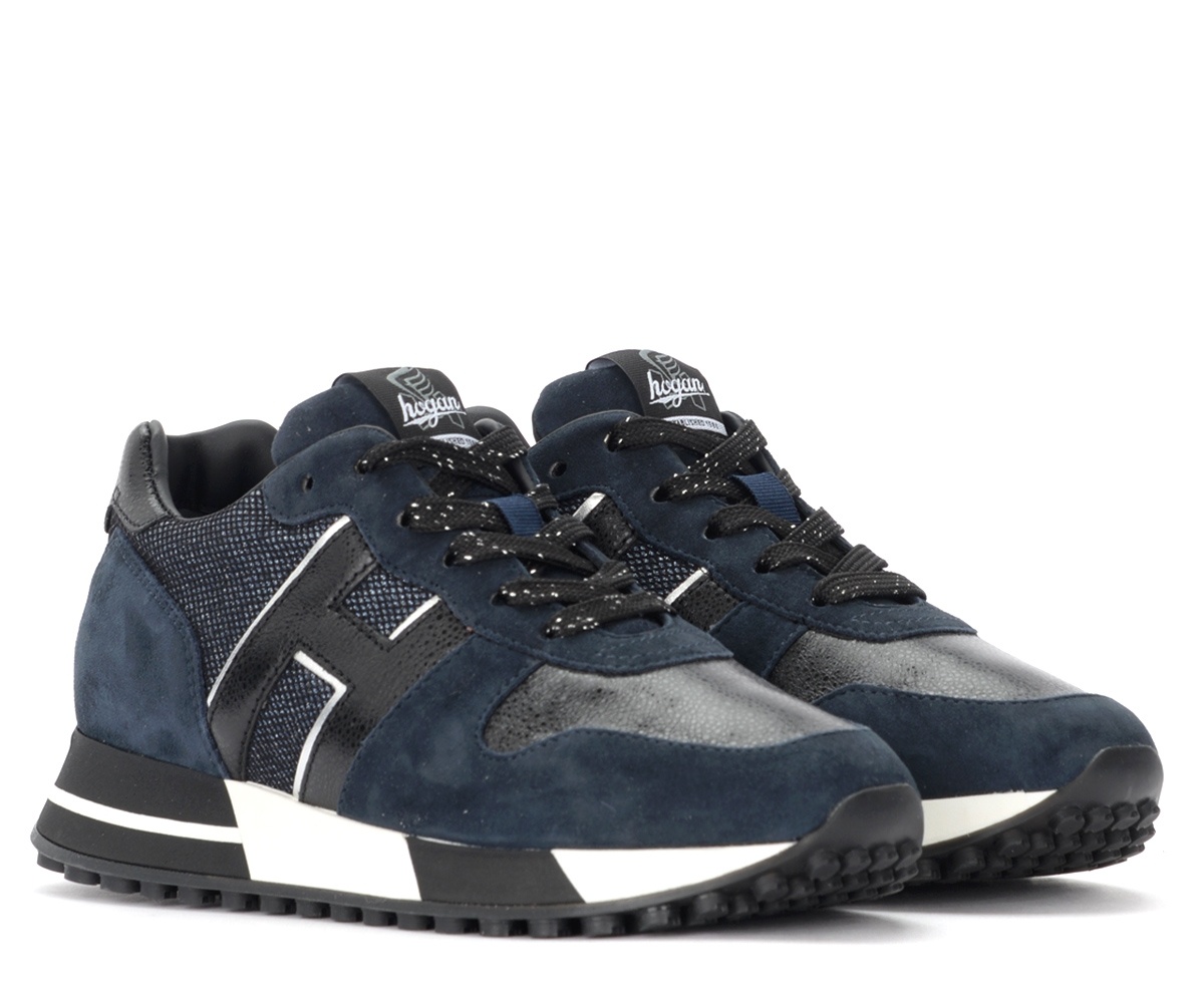 Hogan Stitching Low-top Leisure Sneakers In Black