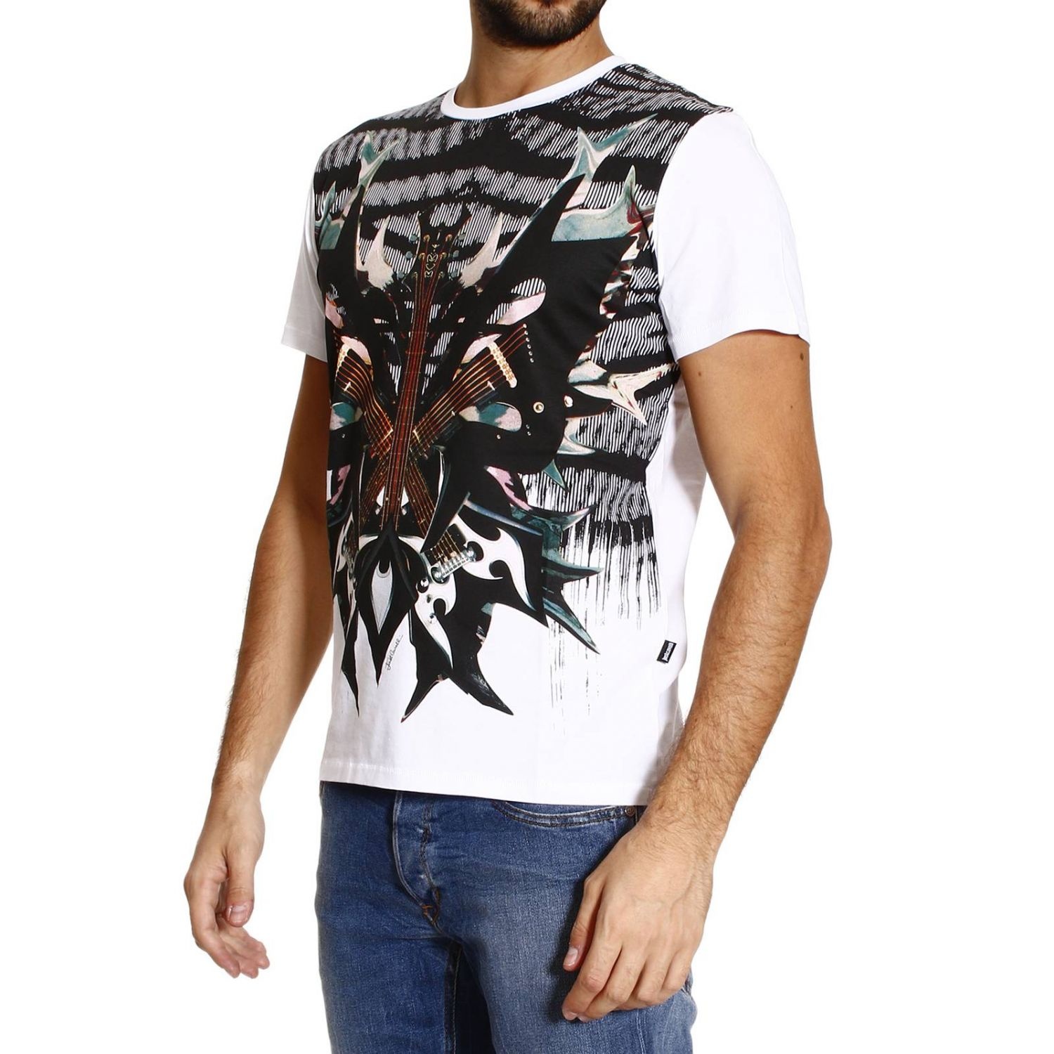 Just Cavalli Pattern Printed T-shirt In Multicolor