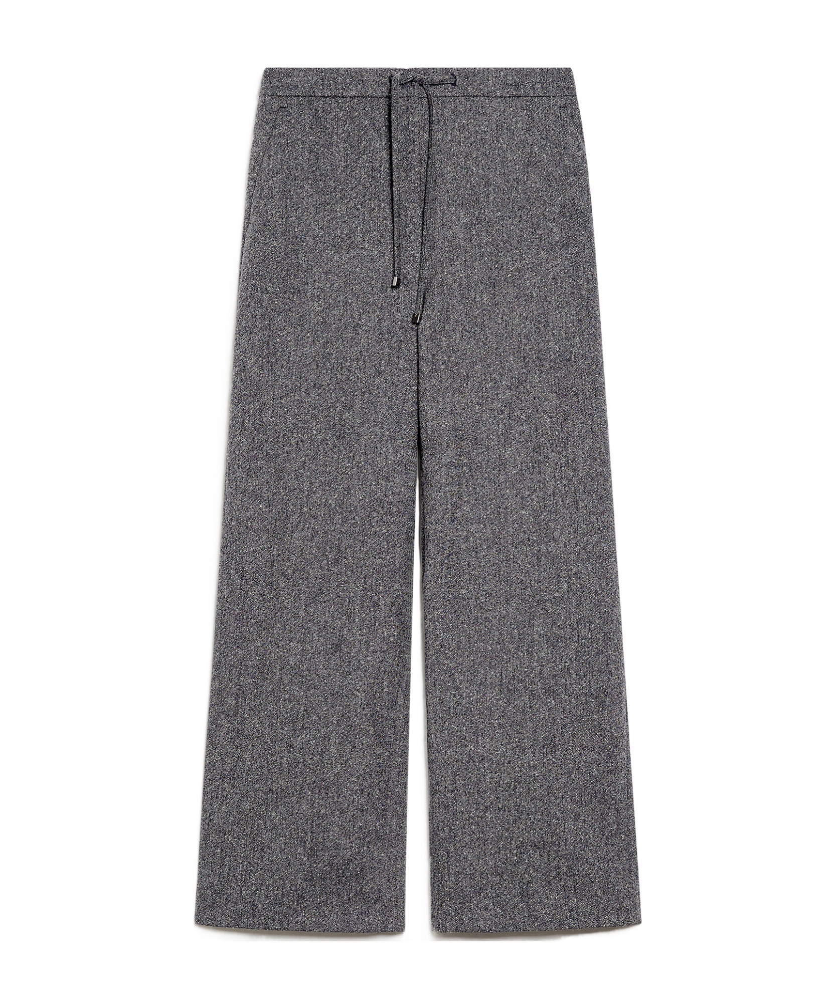 Max Mara Wool Wide-leg Sweatpants In Gray