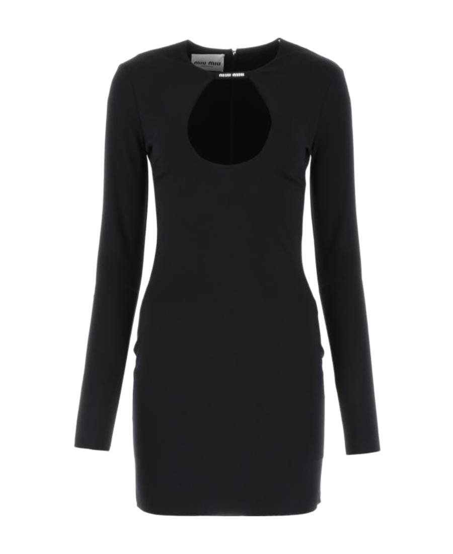 MIU MIU STRETCH JERSEY MINI-DRESS