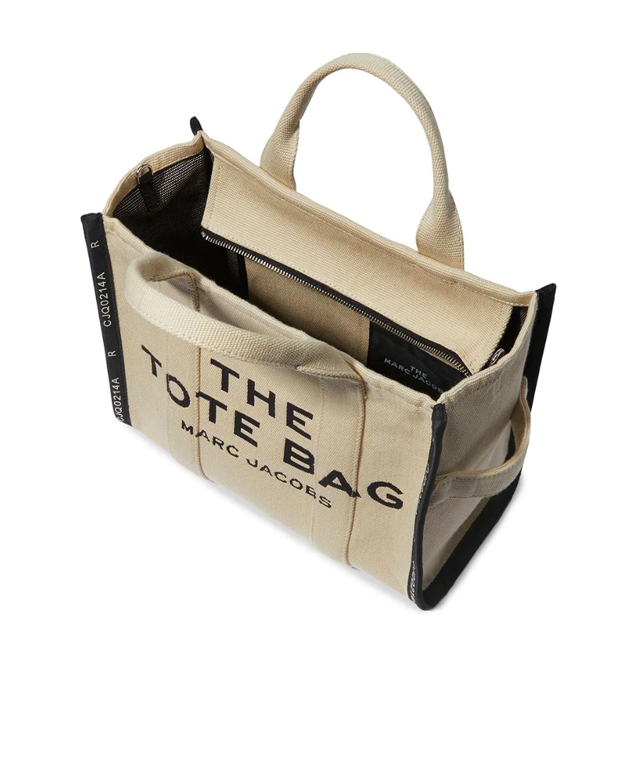 Marc Jacobs Structured Jacquard Medium Tote With Removable Strap In Nude