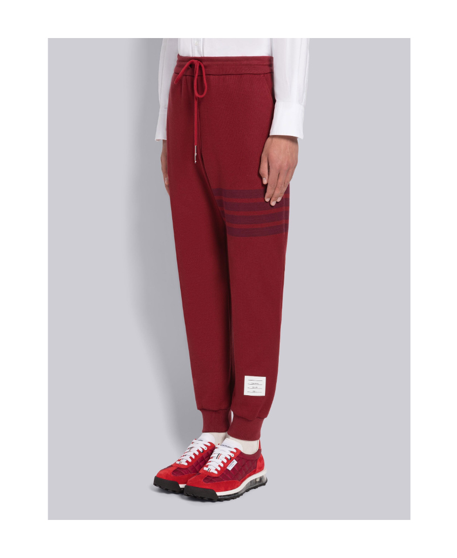 Thom Browne 4-bar Stripe Track Pants In Red