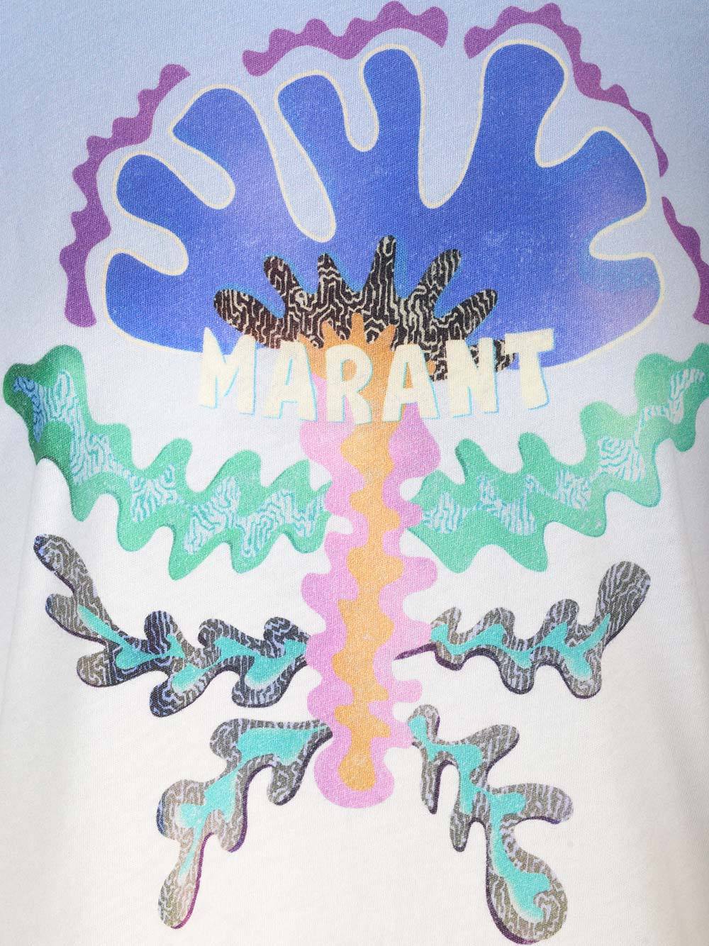 Isabel Marant Étoile Logo-print Cotton T-shirt In White