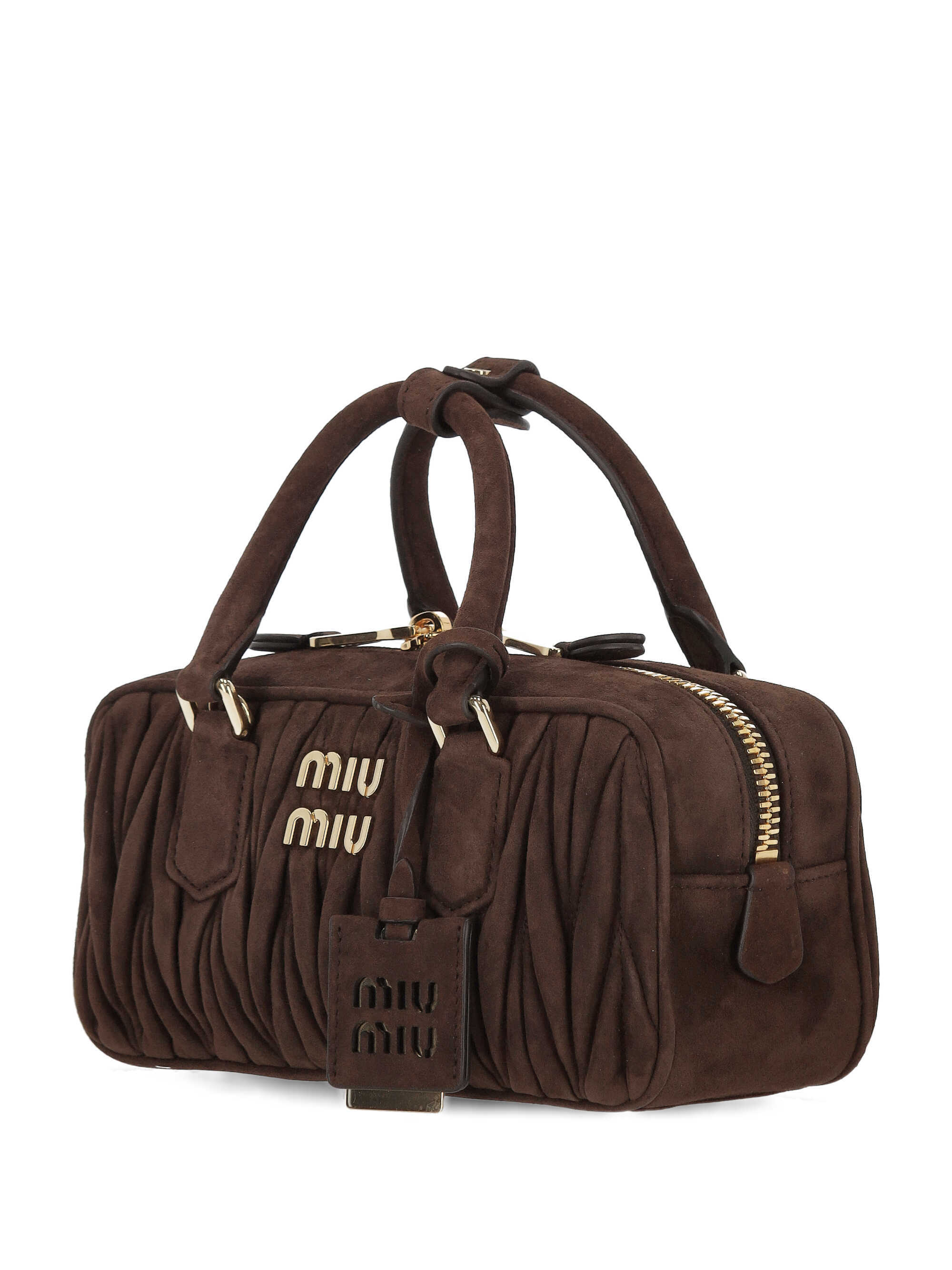 Miu Miu Zipper Shoulder Bag In Black