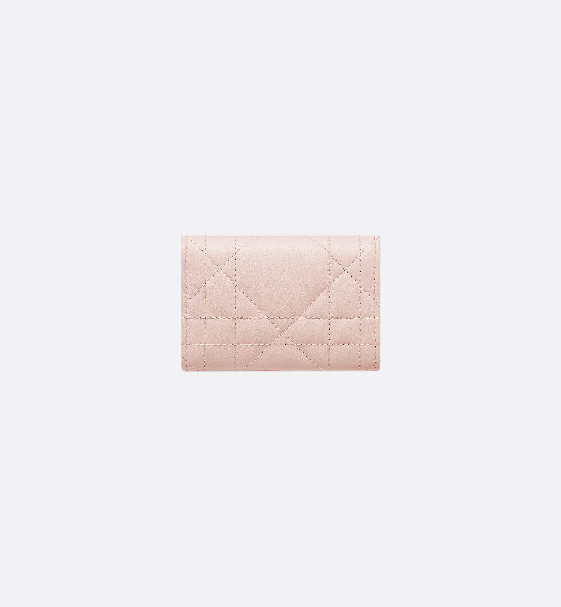Dior Caro Glycine Wallet In Pink