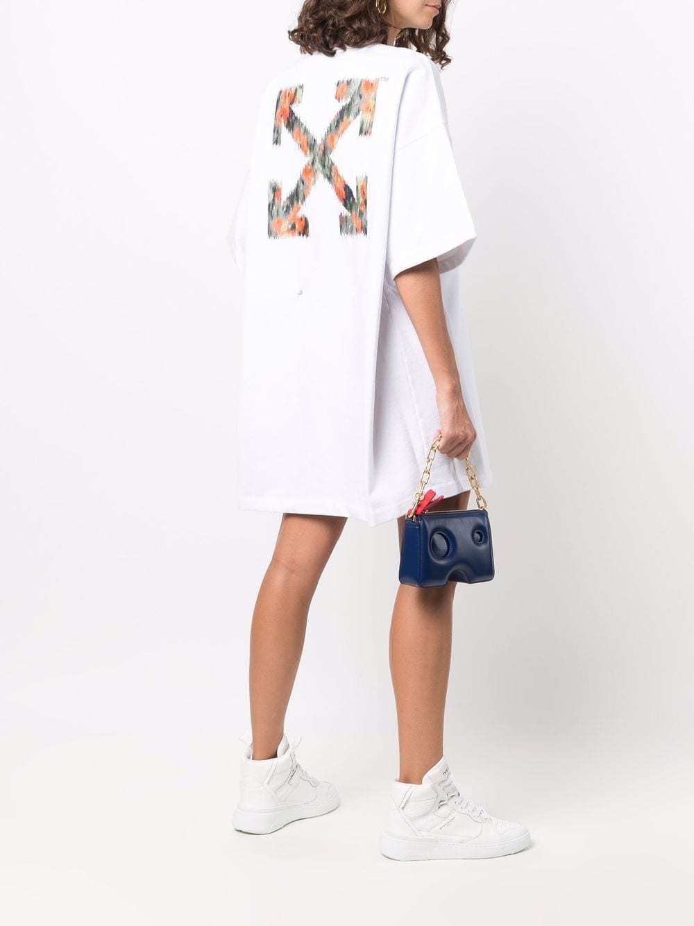 Off-white Arrows-motif T-shirt Dress In White
