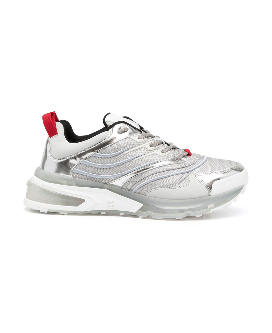 Givenchy Giv 1 Leather And Mesh Sneakers In White