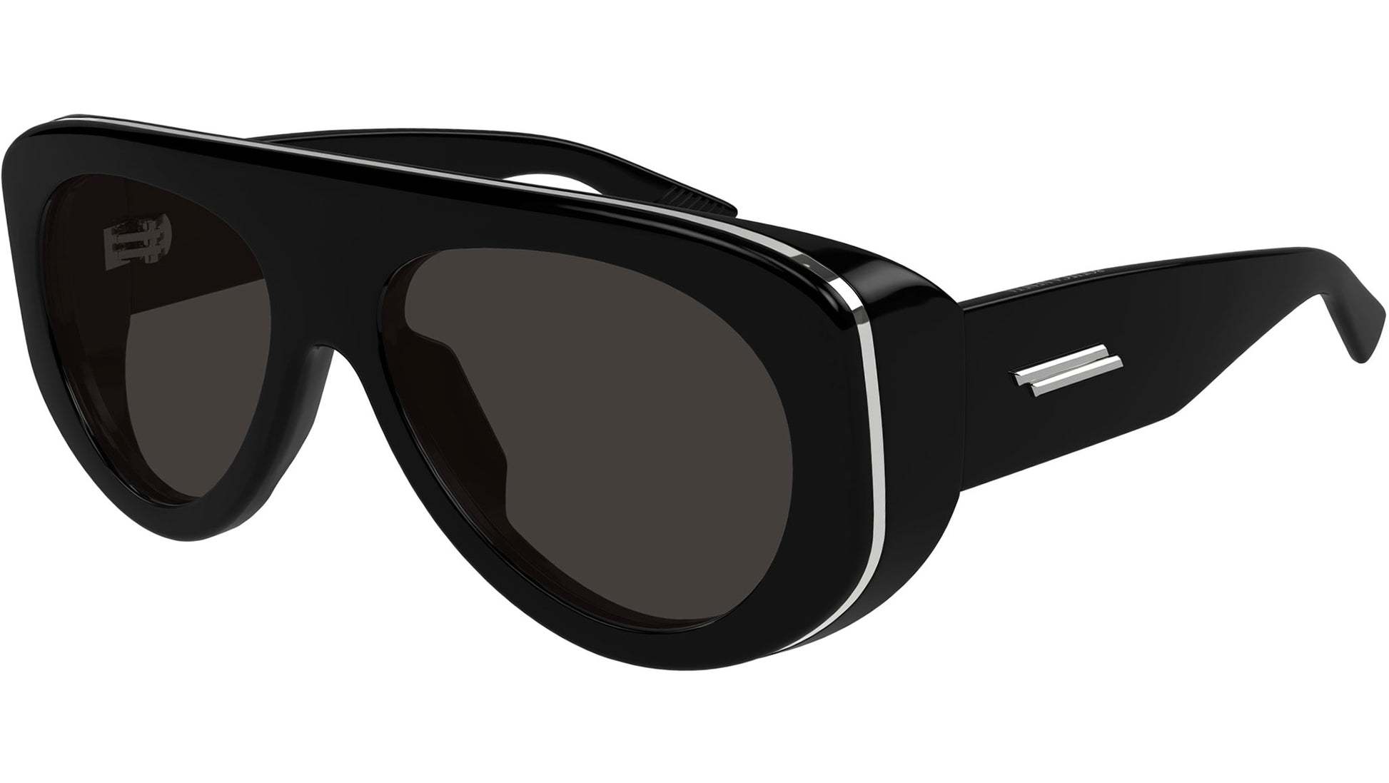 Bottega Veneta Geometric Frame Sunglasses In Black