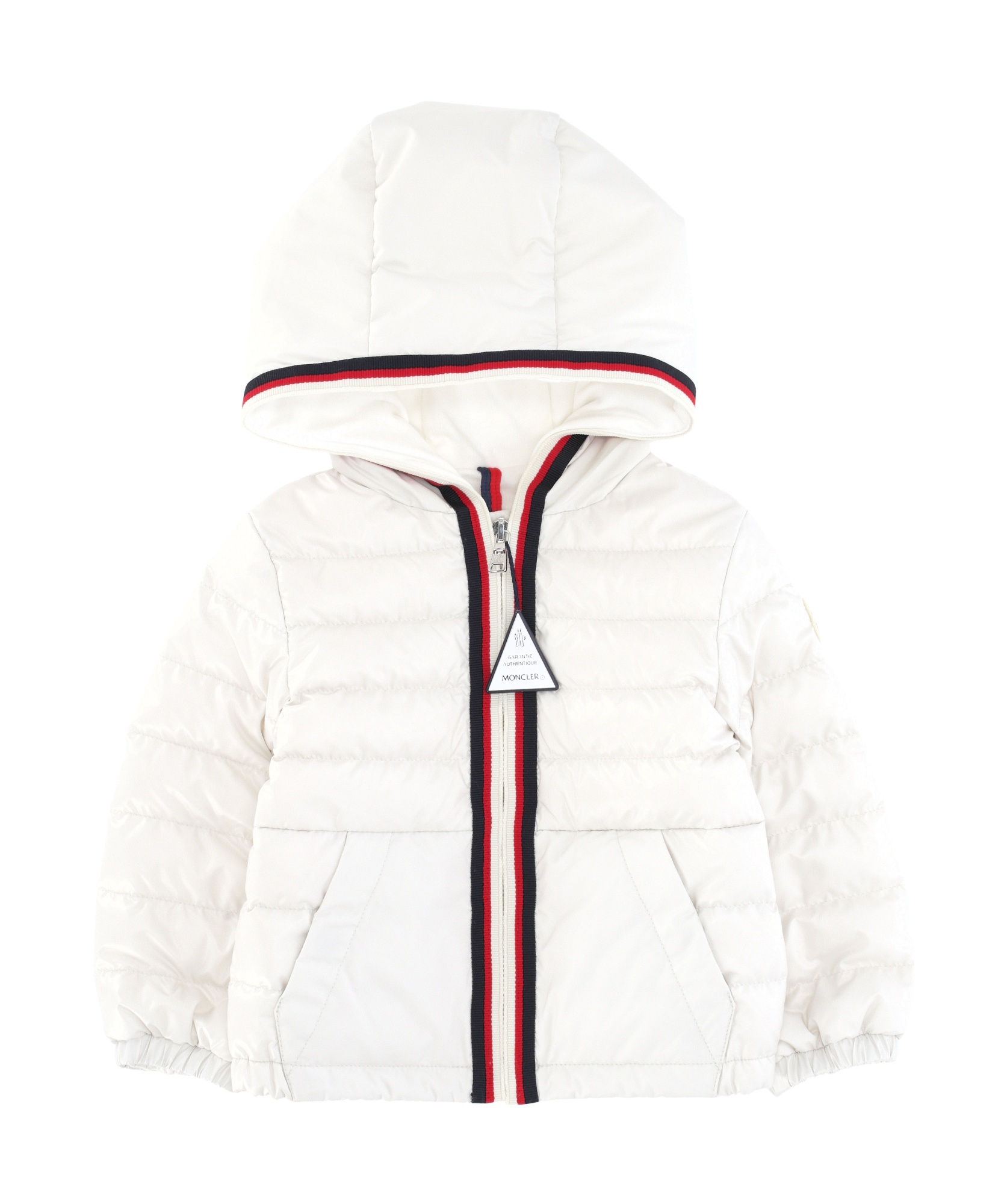 Moncler Long-sleeved Hooded Down Jacket In White