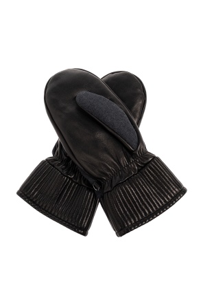 Giorgio Armani Logo Gloves In Black