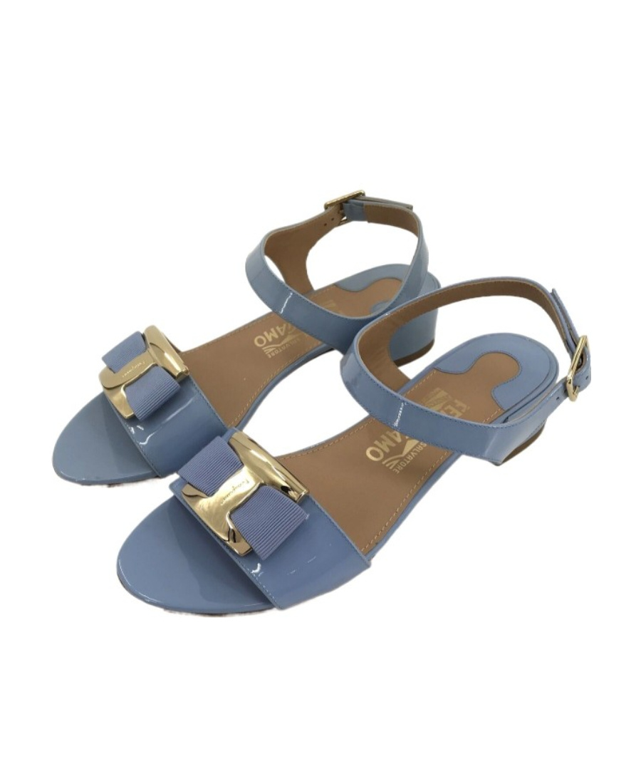 Ferragamo Logo High-heeled Sandals In Brown