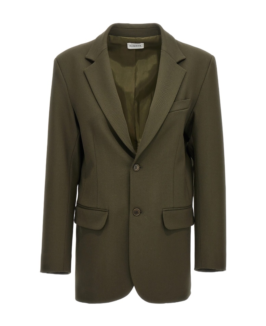 Shop P.a.r.o.s.h Single-breasted Blazer In Green