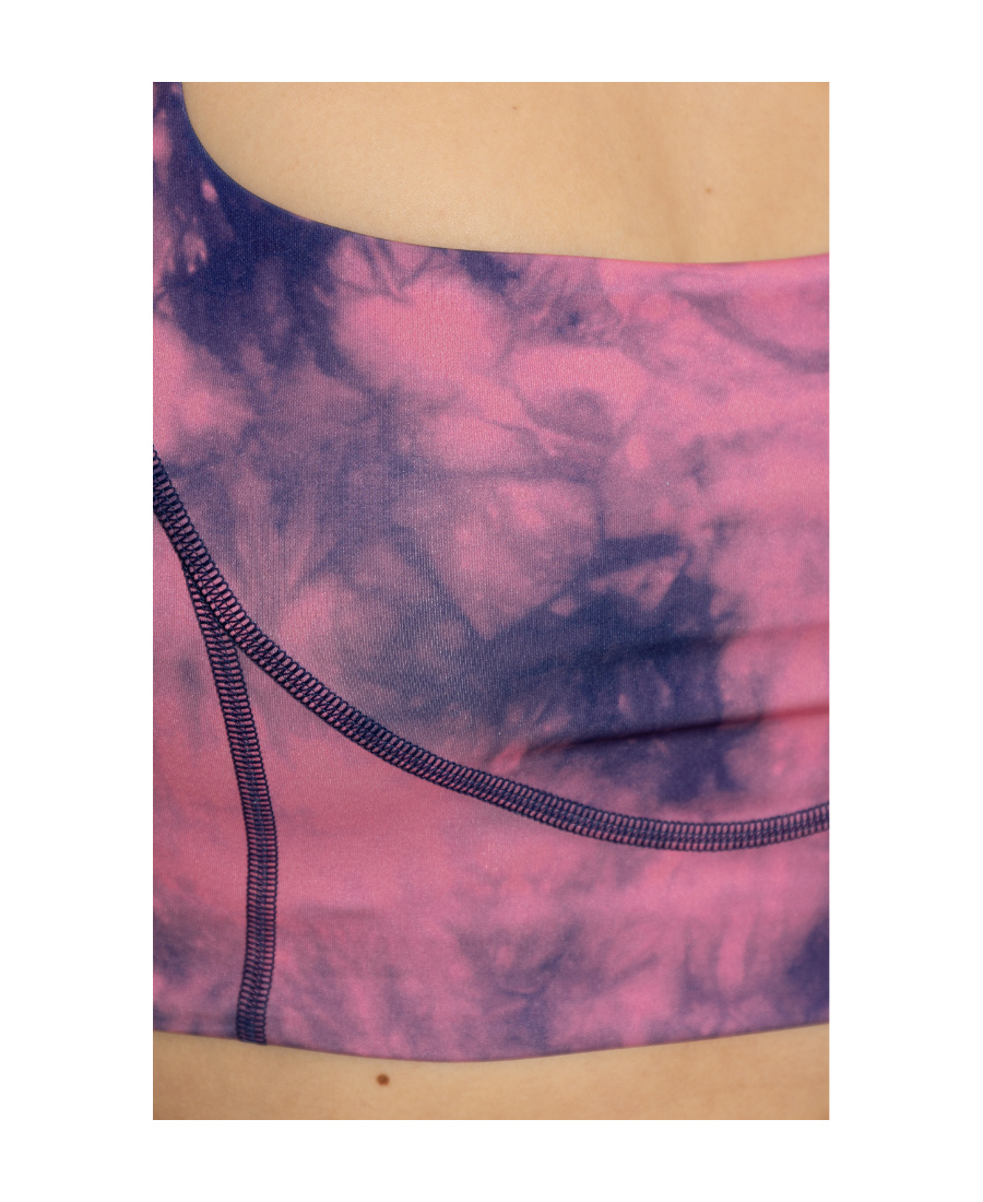 Off-white Pink Tie-dye Sport Bra In Multi