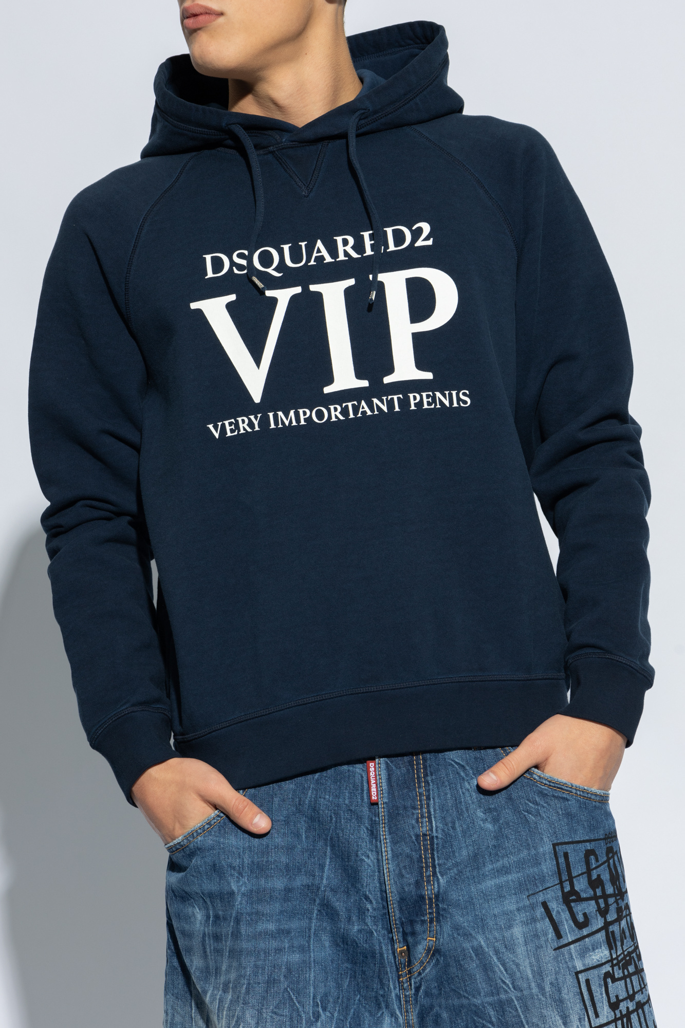 Dsquared2 Vip Cool Raglan Hoodie In Black