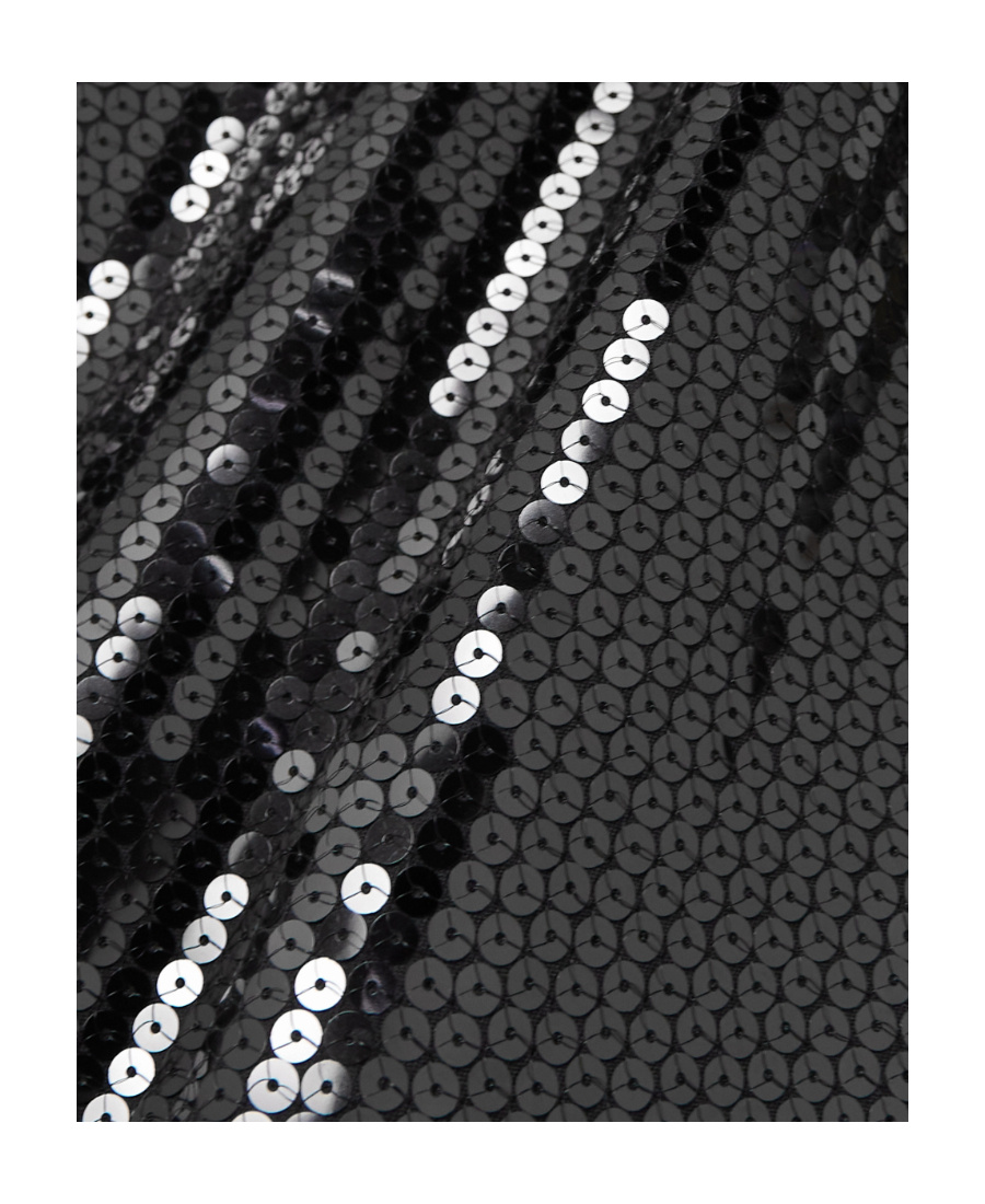 Alessandra Rich Logo Bow Sequined Dress In Black