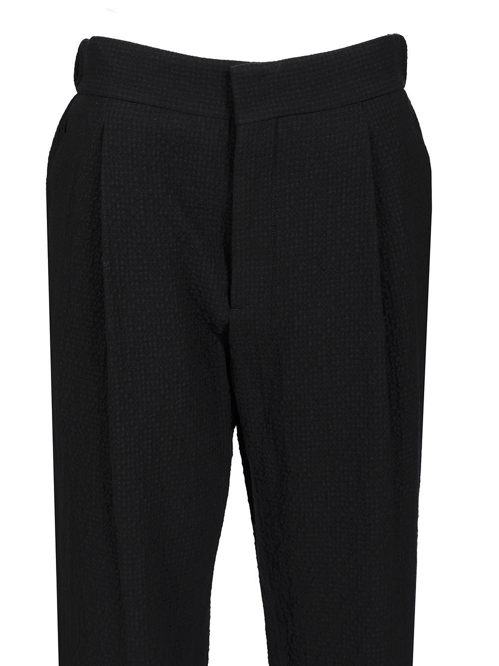 Giorgio Armani Single Pleat Casual Pants In Black