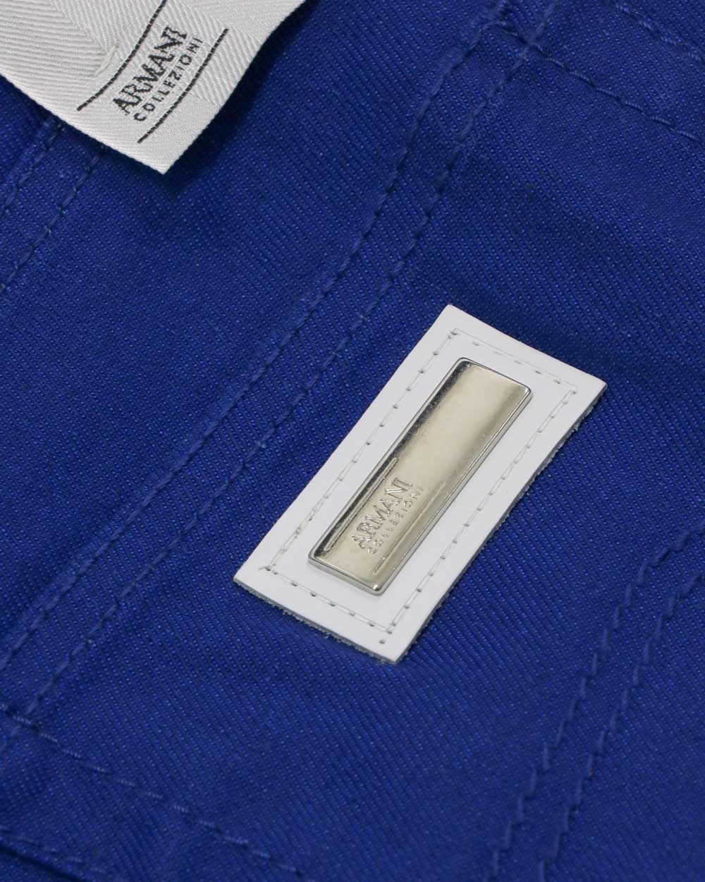Armani Collezioni Straight Stretch Jeans In Blue
