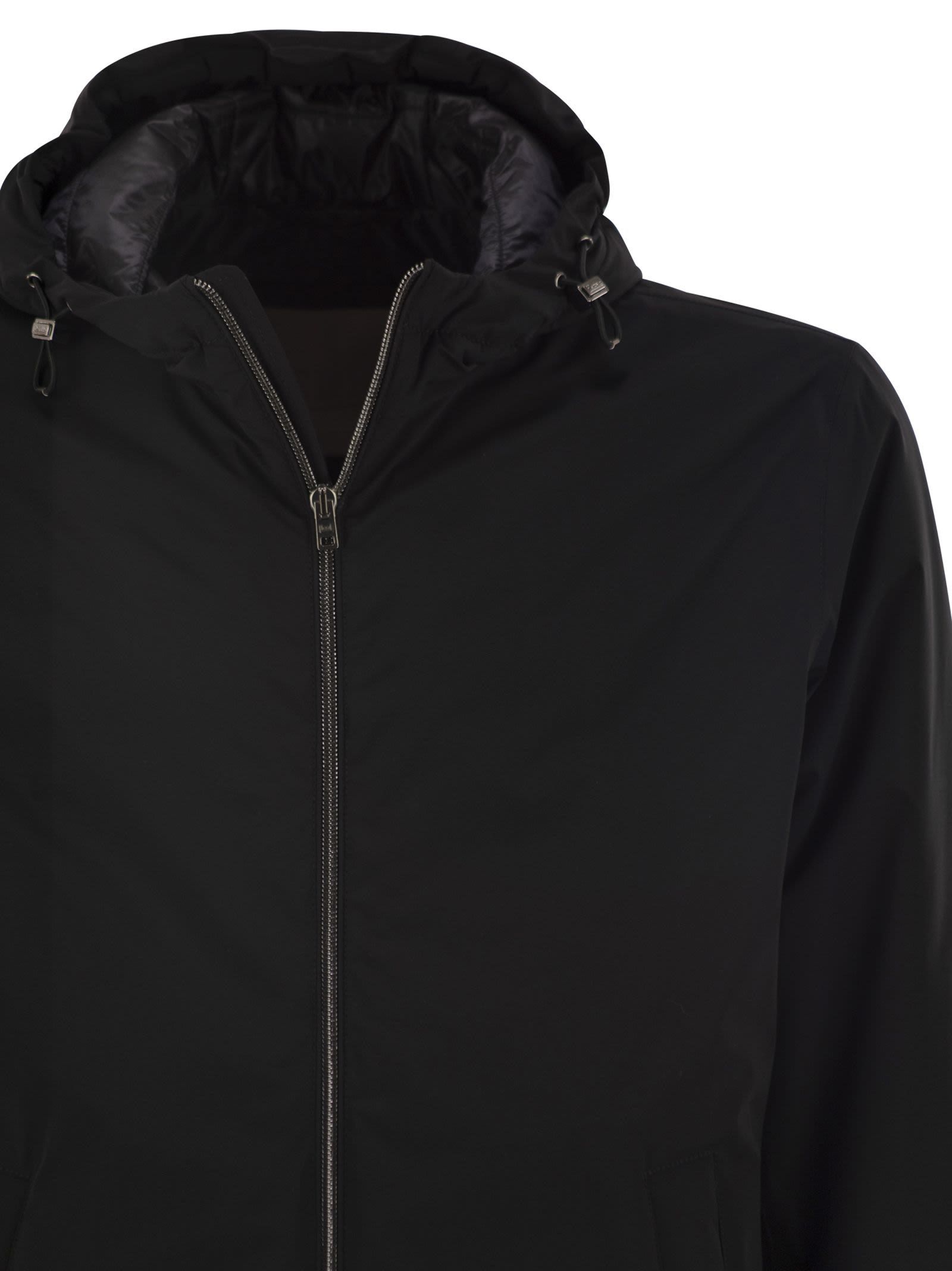 Herno Men Nylon Travel Jacket In Black
