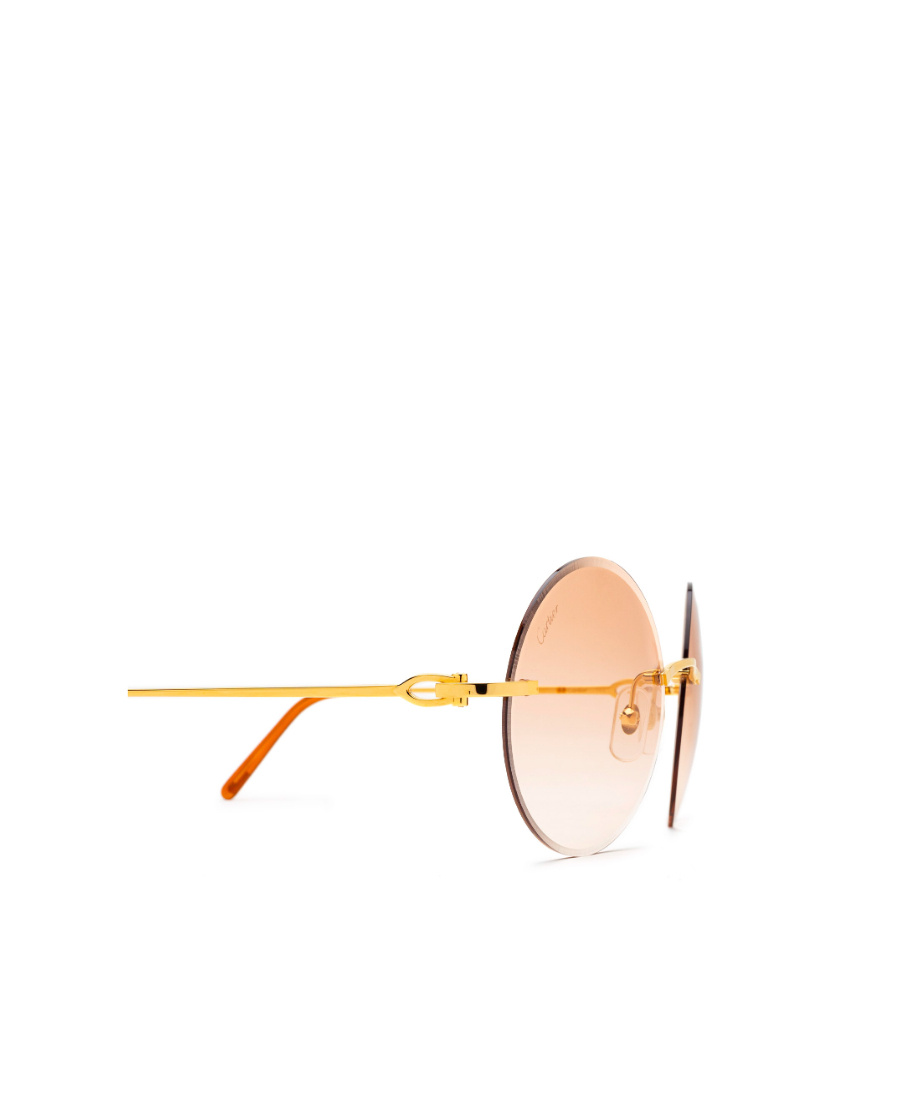 Cartier Oval-frame Sunglasses In Gold