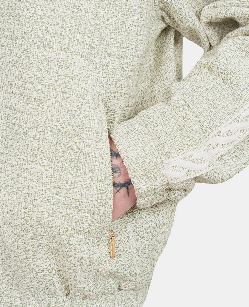 Drôle De Monsieur Stand Collar Casual Jacket In Neutral