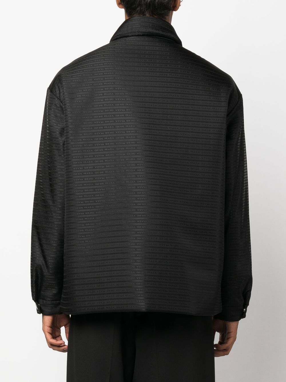 Prada Classic Popeline Shirt For Men In Black