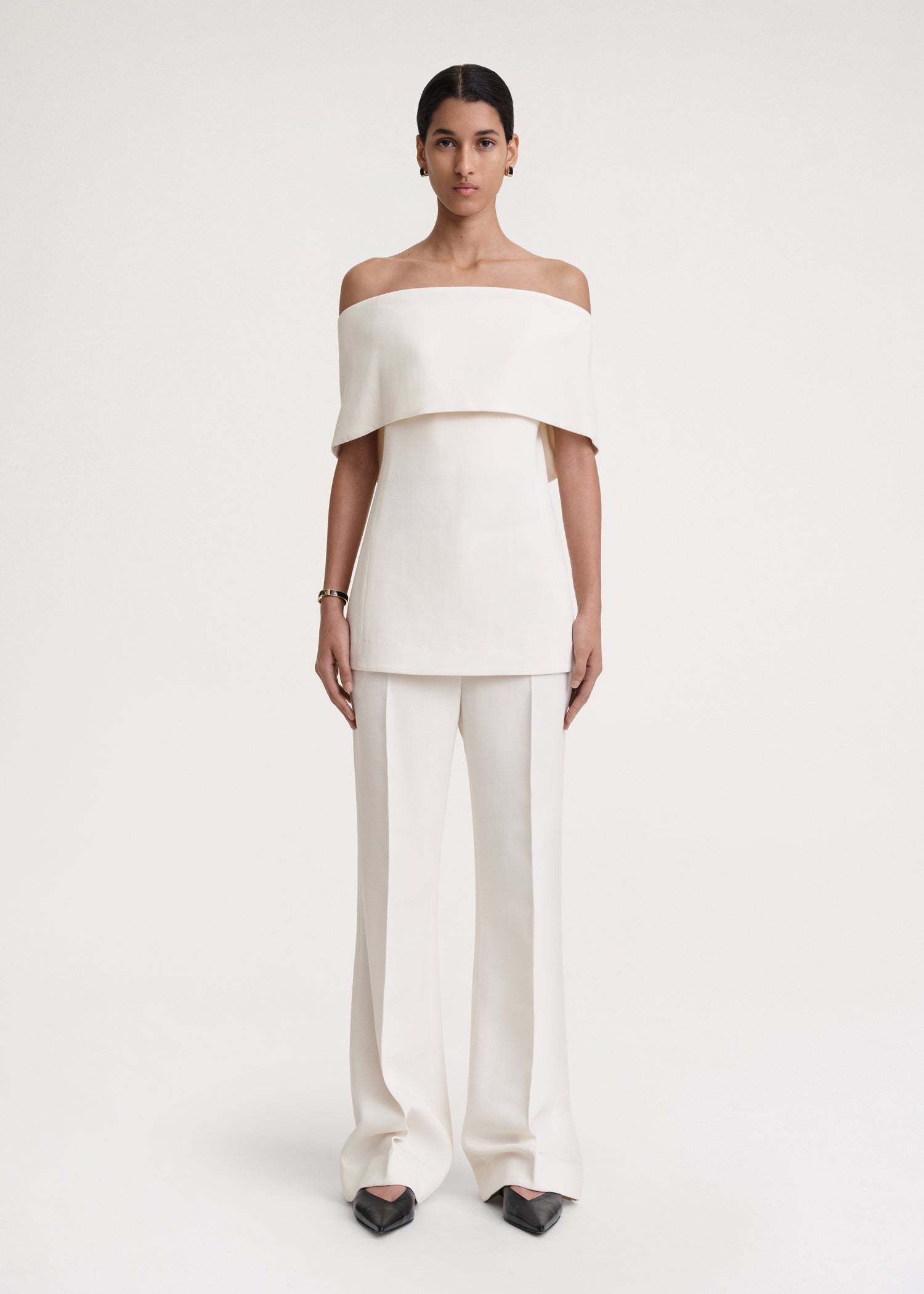 Totême Zenoma Off-shoulder Strapless Top In White