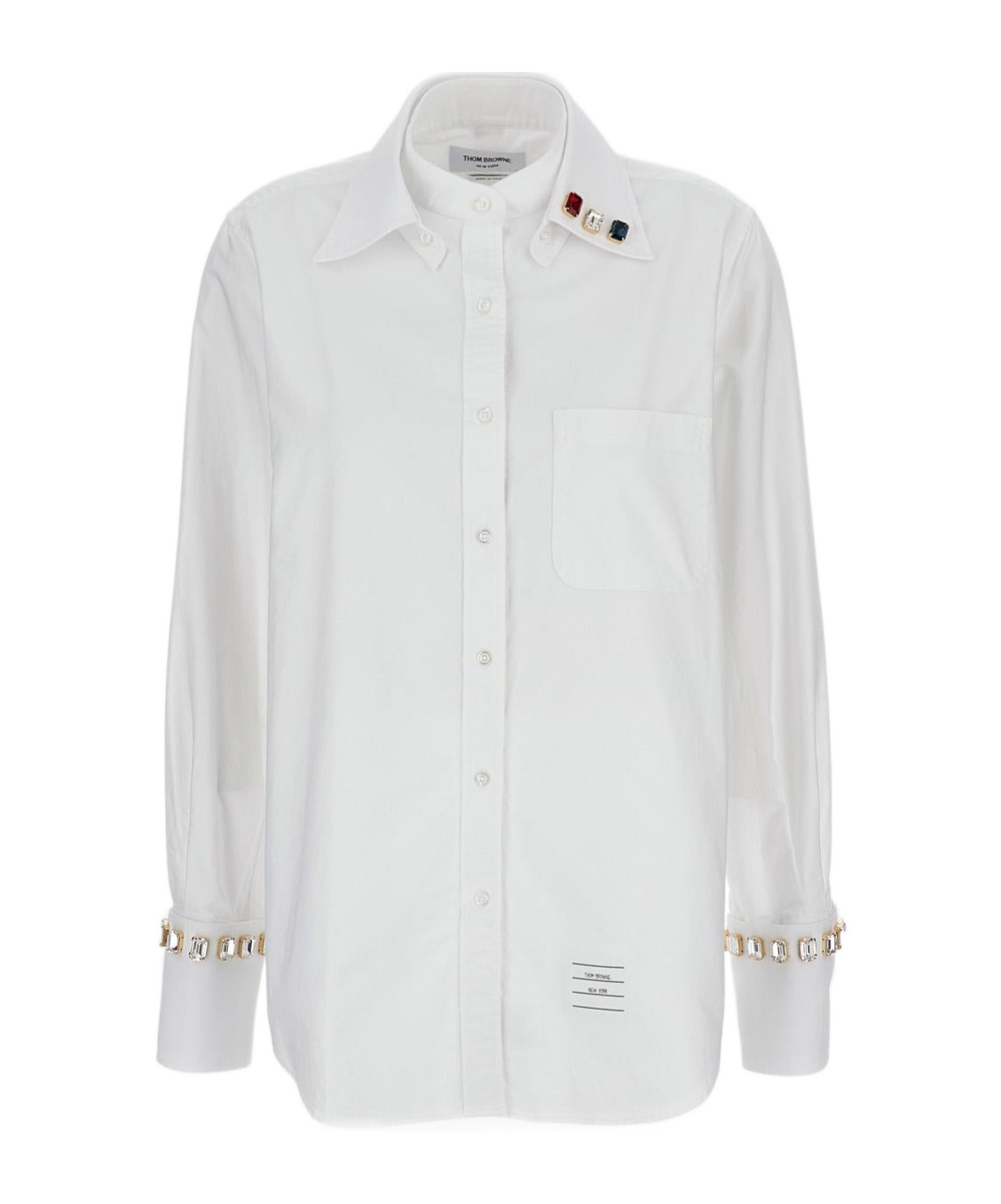 Thom Browne Embellished Shirt In White