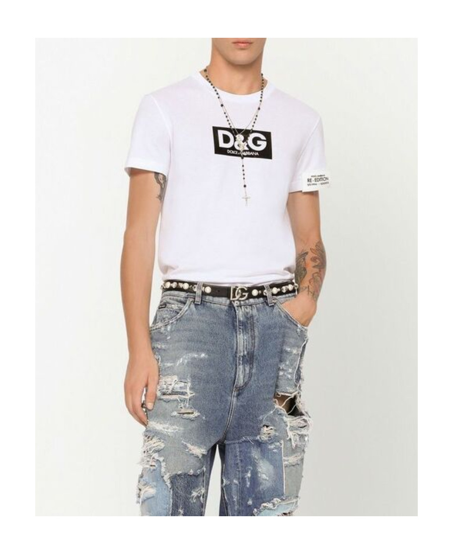 DOLCE & GABBANA DOLCE  GABBANA LOGO PRINTED CREWNECK T-SHIRT