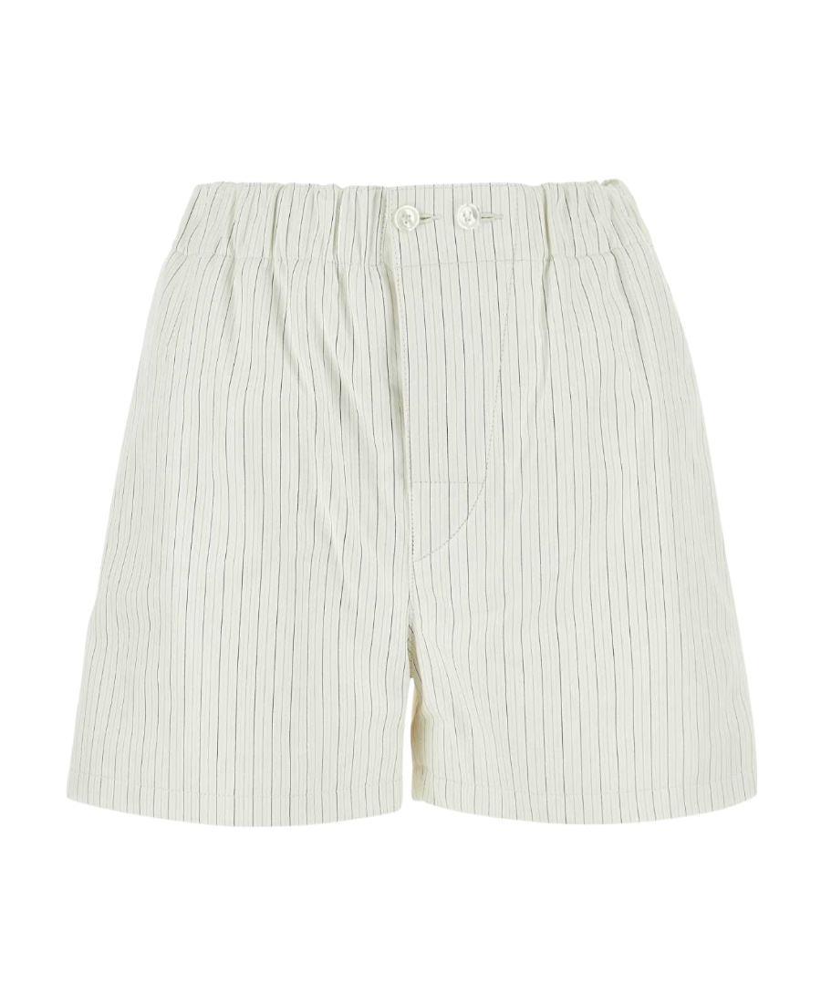 Bottega Veneta Pinstripe Poplin Shorts In White