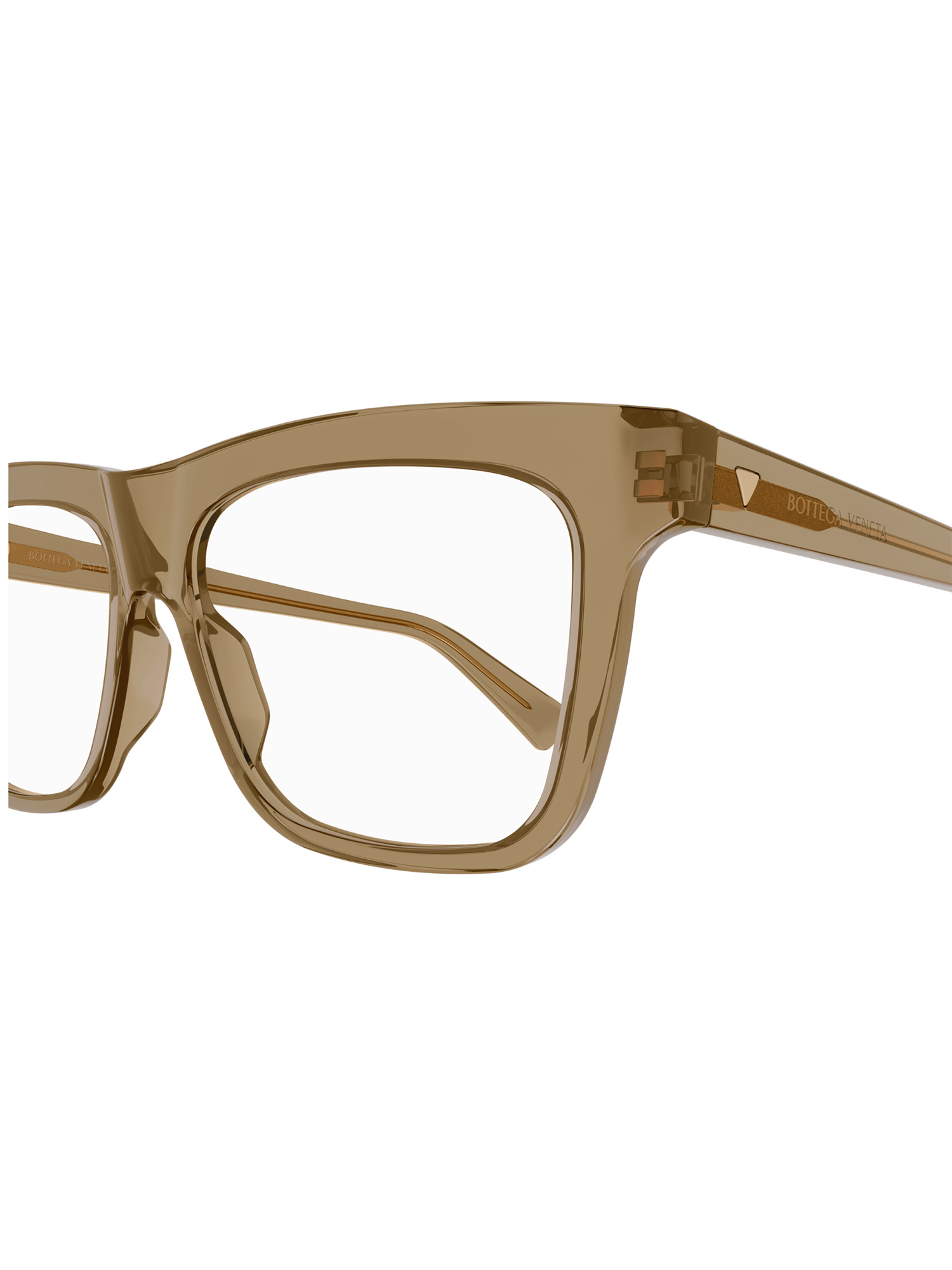 Bottega Veneta Logo Flat Mirror In Brown