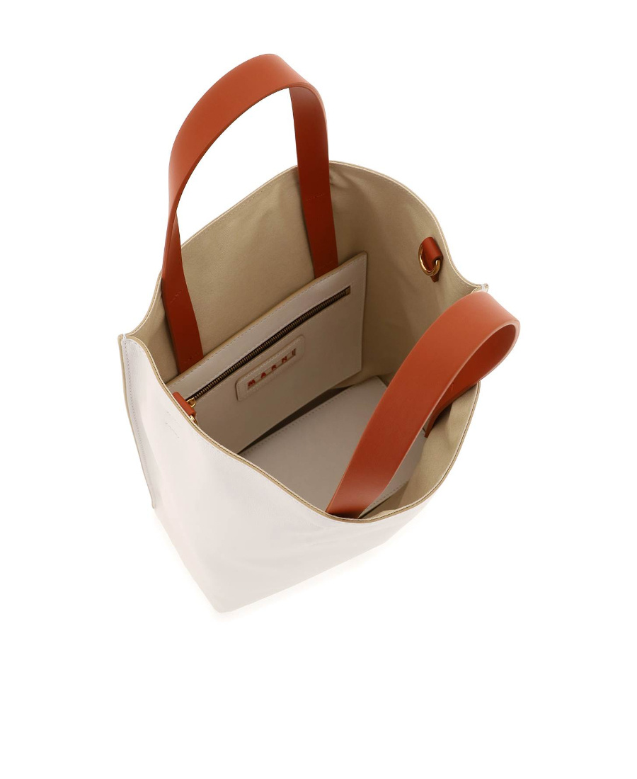 Marni Soft Colour-block Tote Bag In Pink