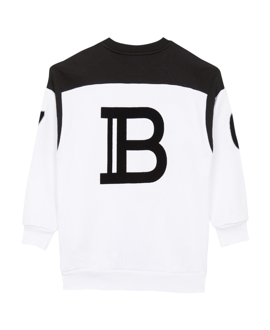 Balmain Long-sleeved Sweater In White