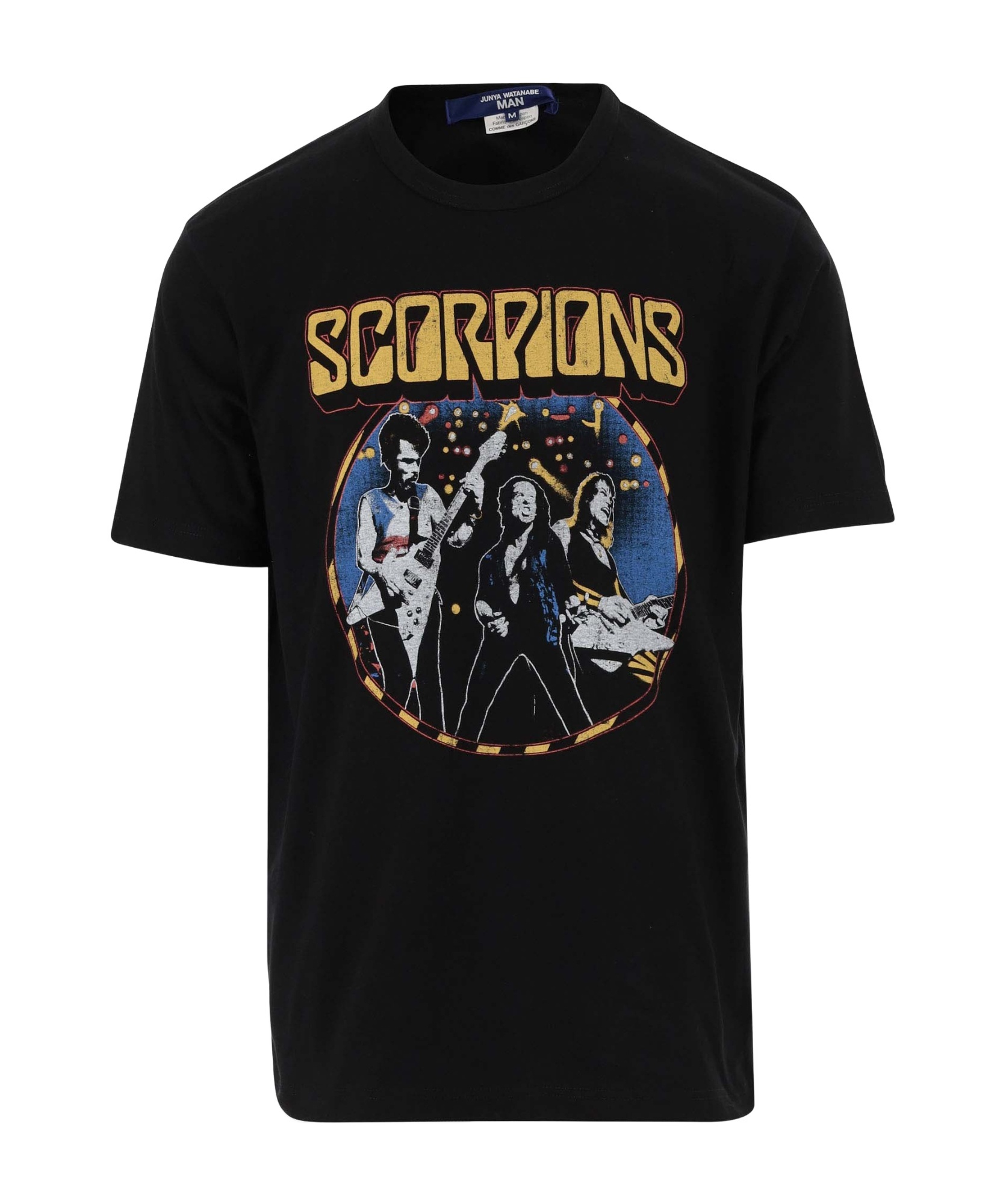 Junya Watanabe Cotton Scorpions Crew Neck T-shirt With Print In Black