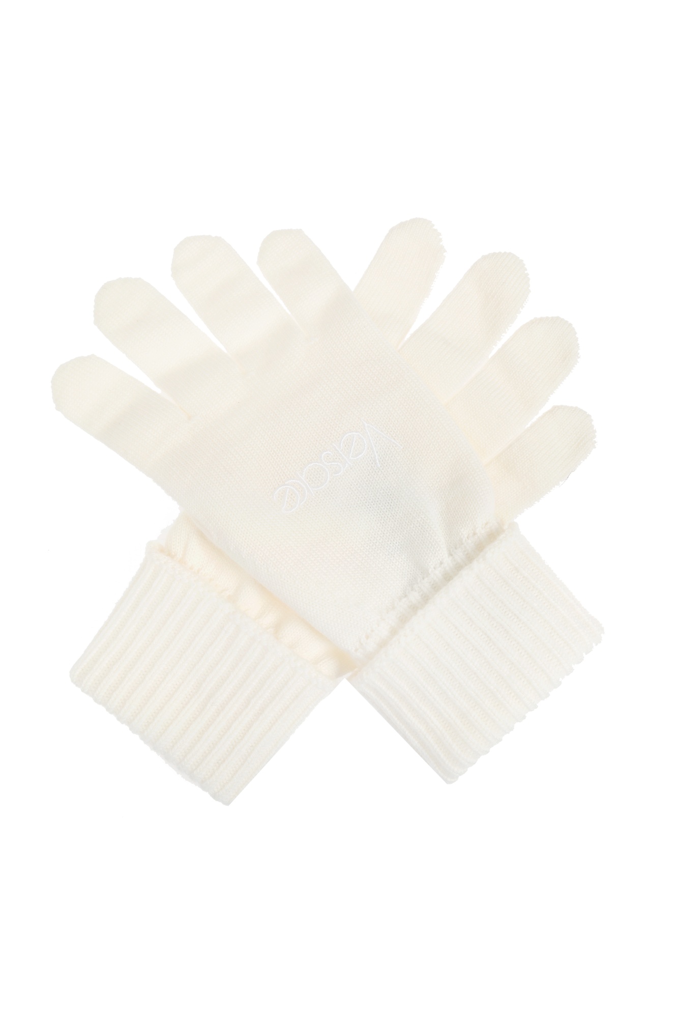 VERSACE RIBBED WOOL GLOVES 