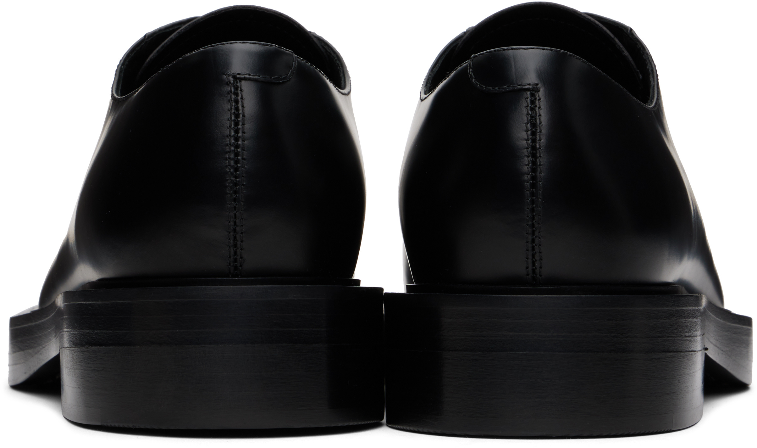 Lanvin Banjo Leather Richelieu For Men In Black