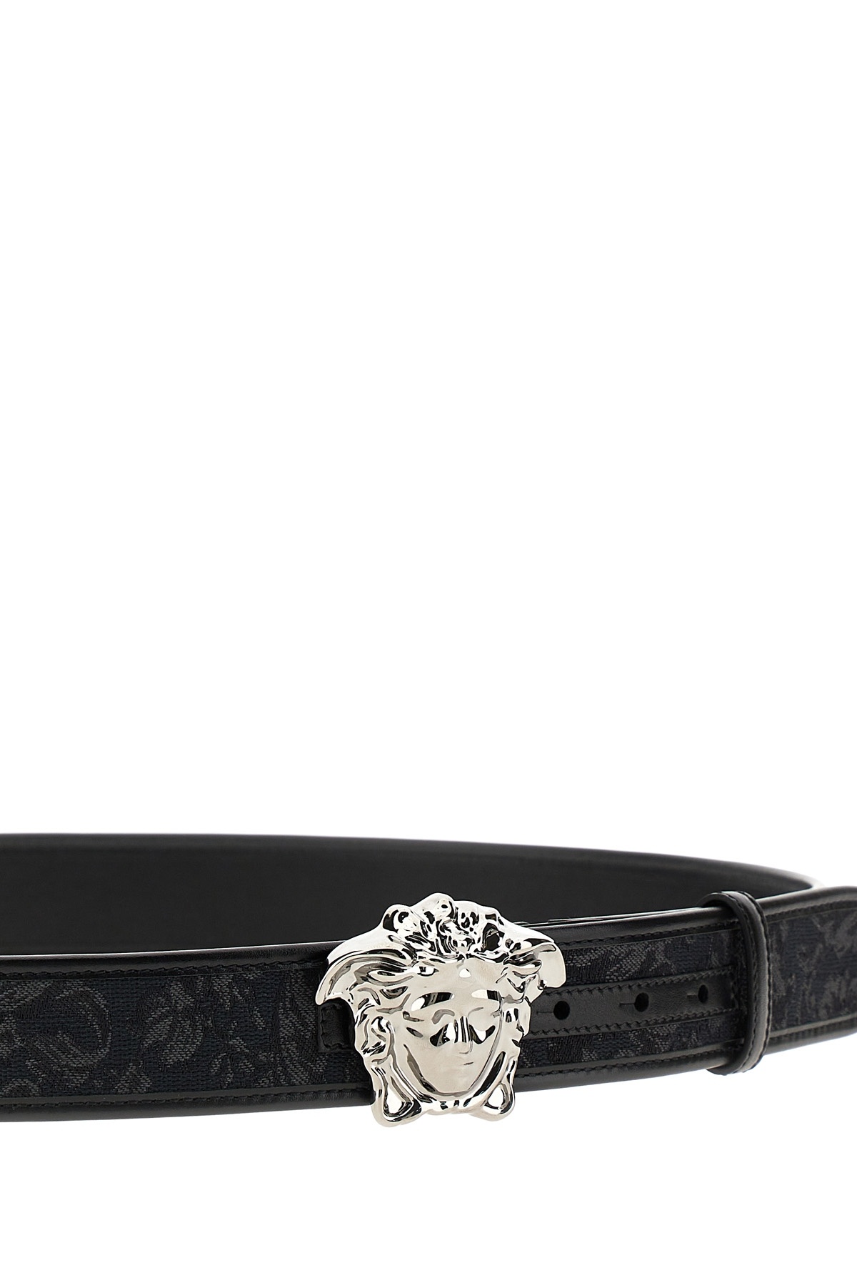 Versace La Medusa Barocco Belt In Black