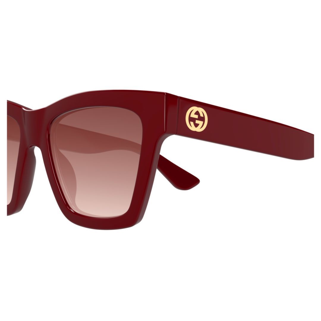 Gucci Gg1714s-003 Burgundy-burgundy-red In Red