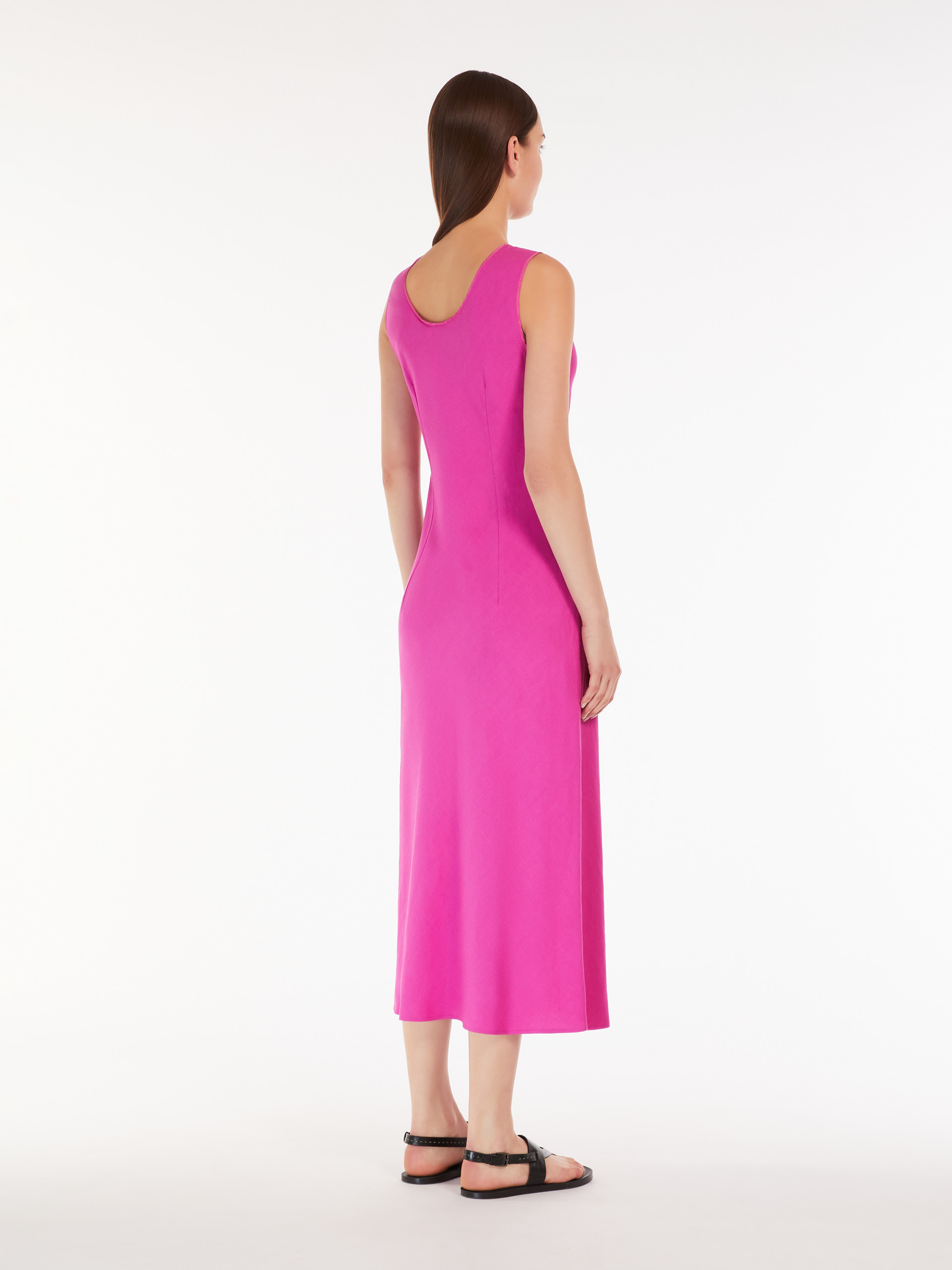 Max Mara Sleeveless Medium Length Dress In Pink