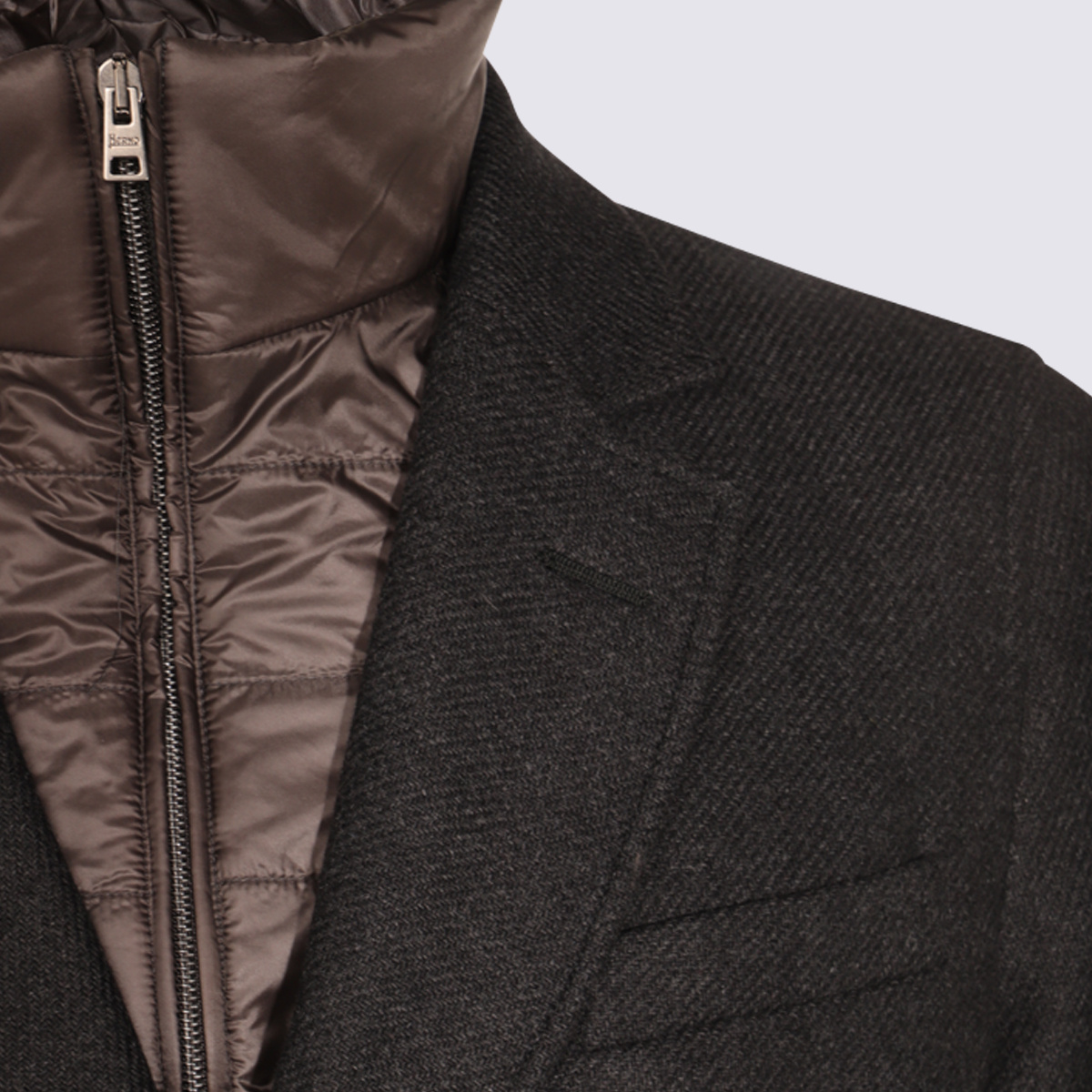Herno Wool Coats Featuring Back Vent In Brown
