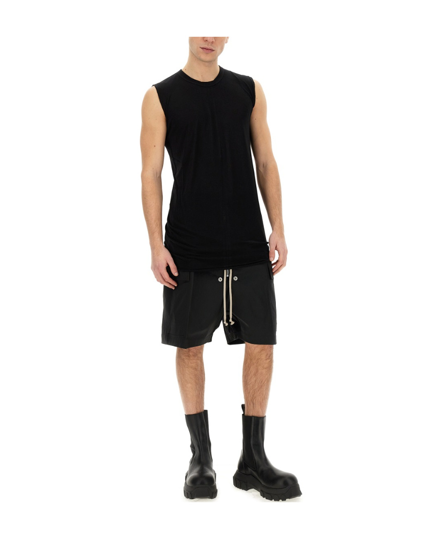 Rick Owens Basic Crewneck Sleeveless T-shirt In Black